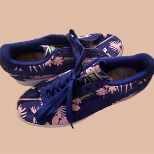 Puma Floral Sneakers - Blue and Pink